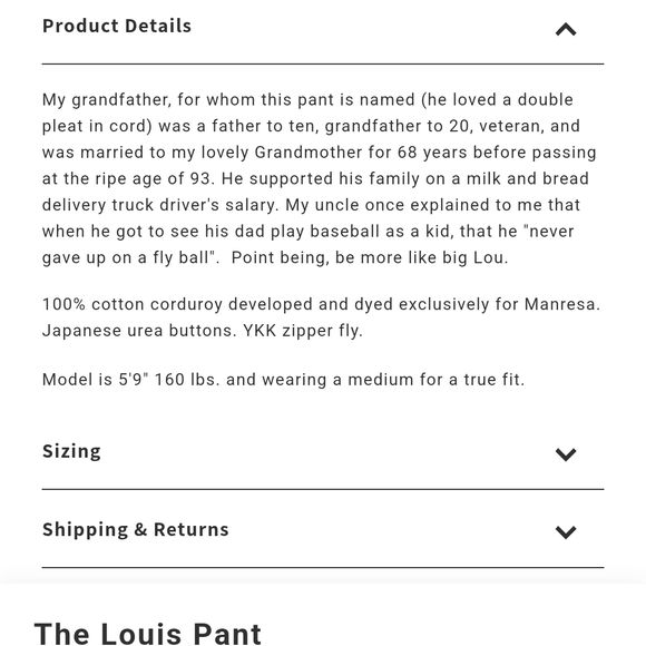 Manresa NwT The Louis Corduroy Pant - Picture 4 of 9